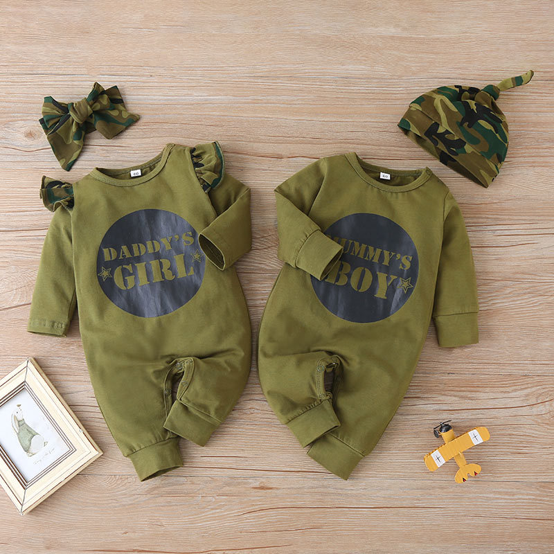 New  Fashion Infant Camouflage One-piece Baby Outing One-piece Clothes Hot-selling display picture 2