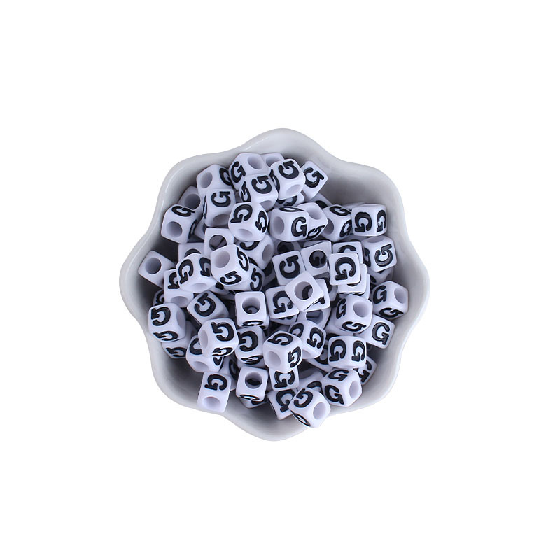 7mm plástico 26 inglés letras DIY creativo bebé nombre personalizado chupete cadena pulsera Accesorios