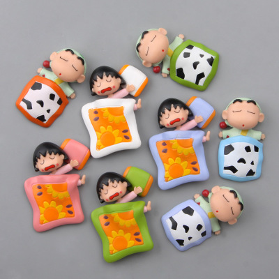 quilt series Boys and girls originality Cartoon three-dimensional Korean Edition fresh Magnet Refrigerator sticker Magnetic patch