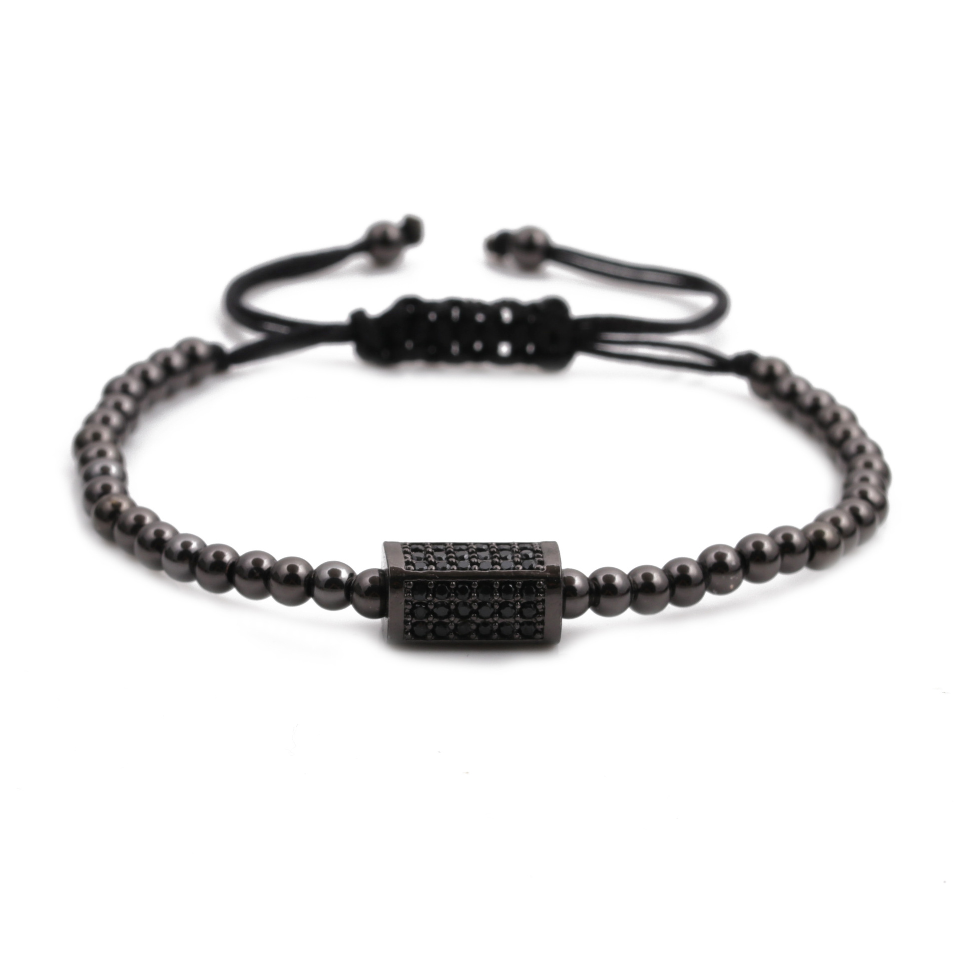 Hot-selling Emperor Stone Crown Diamond Ball Copper Bead Bracelet Set display picture 6