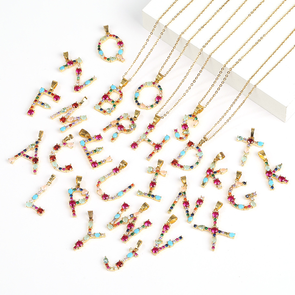 new fashion color zircon necklace