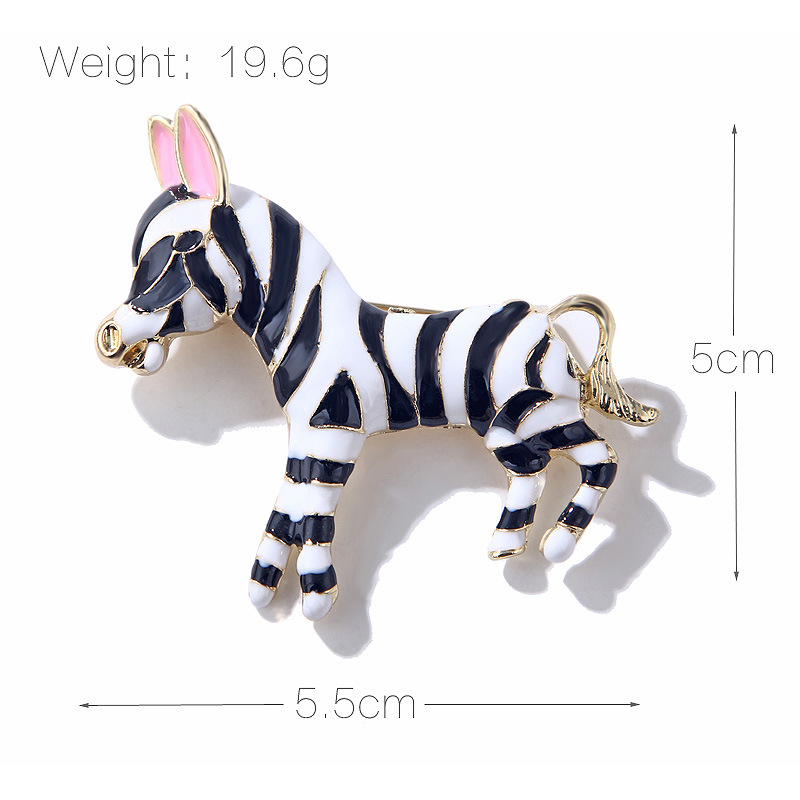 broche de cavalo branco preto estilo antigo feito à mão esmalte gotejamento temperamento moda gotejamento óleo pino broche jóias_voghion.com