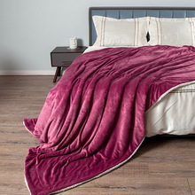 加厚法蘭絨毛巾被單人雙人空調蓋毯珊瑚絨秋冬保暖午睡毯 雙層毯