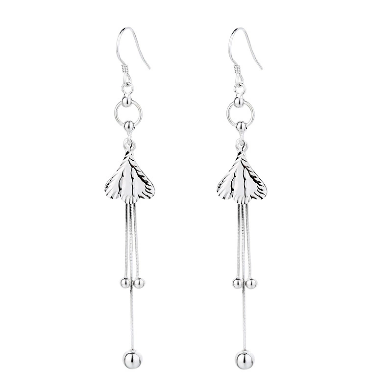 Universal earrings, silver 925 sample, Korean style, simple and elegant design, internet celebrity