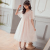 Summer bodysuit, small princess costume, V-neckline, with short sleeve, internet celebrity, family style