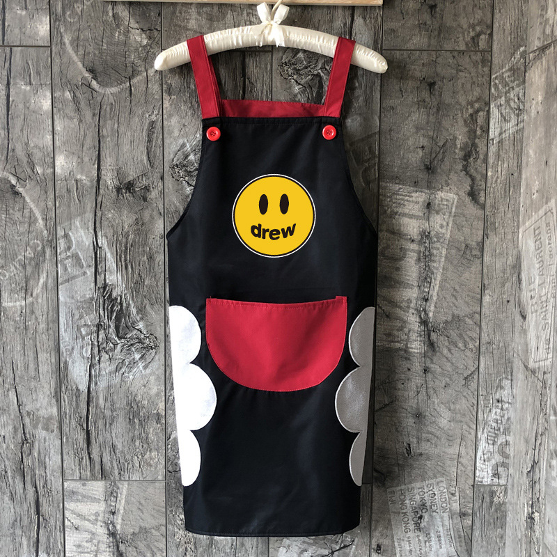 Estilo coreano estilo japonés pareja fresco impermeable delantal hogar cocina mujer moda creativa limpieza del hogar delantal impresión