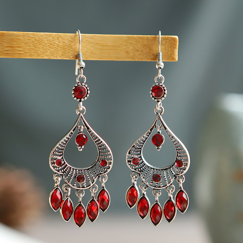 retro dropshaped ethnic womens fashion earring alloy accessories wholesalepicture3