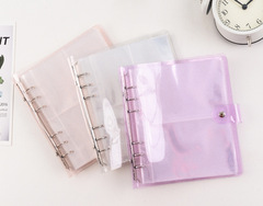 Wholesale supply transparent glossy large capacity 6-hole punched insertable photo album 3-inch photo album album starry sky goods