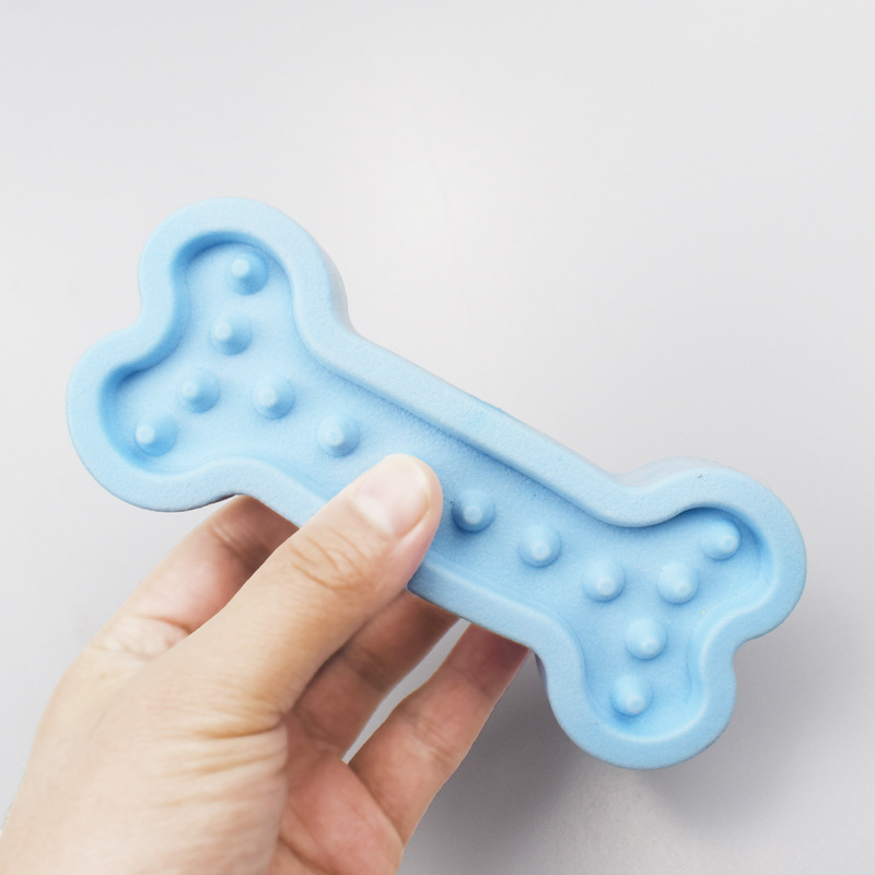 Juguete para mascotas TPR espuma de hueso de púas dientes resistentes a mordeduras de limpieza leche sabor dientes de molienda palo perro juguete suministro directo de fábrica