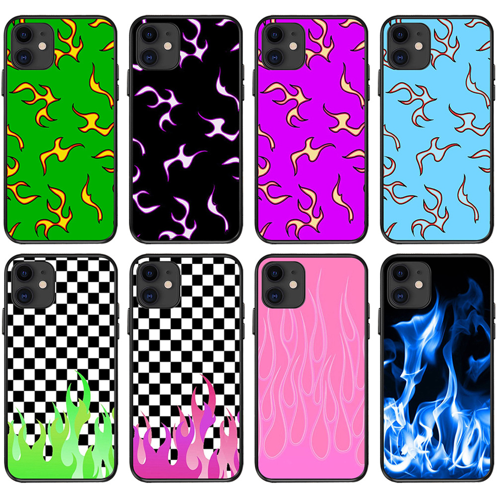 40g Weight iPhone Applicable Brands Phone Cases Classification tpu Material Flame Pattern Classic Style Style Tpu Flame Classic Style Phone Cases Phone Accessories 2