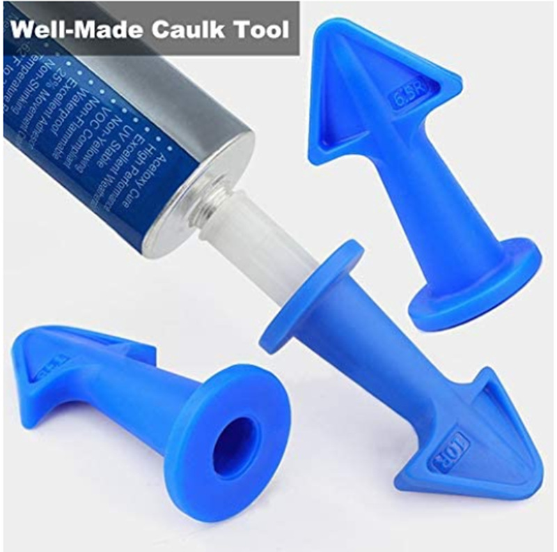 3pcs硅密封胶喷嘴加刮板套装/抹泥刀喷嘴加硅胶填缝工具填缝喷嘴