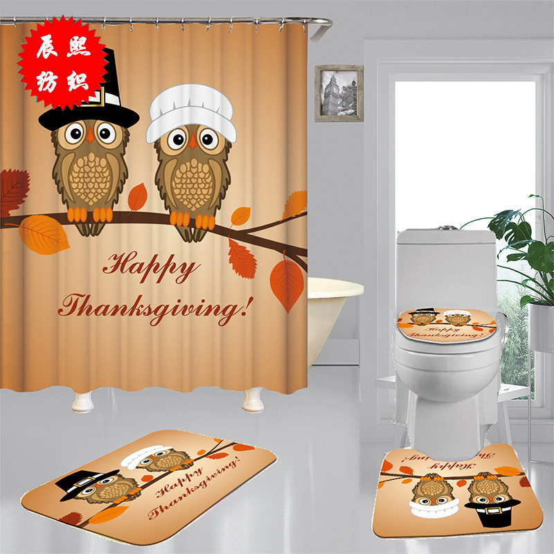 2022 new animal creative digital printing shower curtain waterproof polyester cloth hotel bathroom curtain