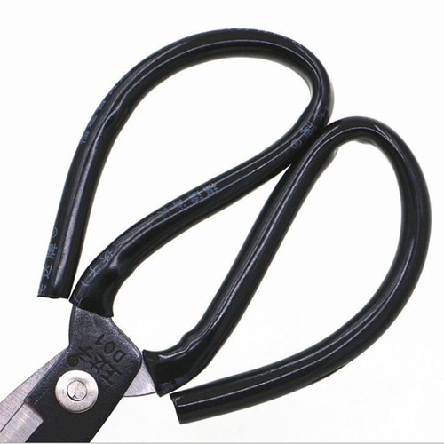 Large-head scissors, household black plastic-coated handle scissors, kitchen scissors, very sharp