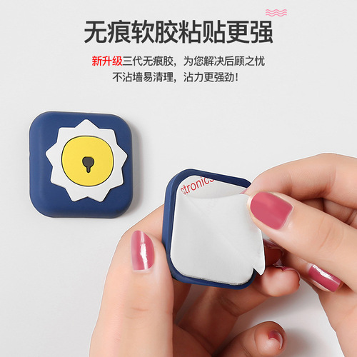 F407 door rear anti-collision pad household silicone thickened toilet seat silent pad cartoon wall door handle anti-collision pad