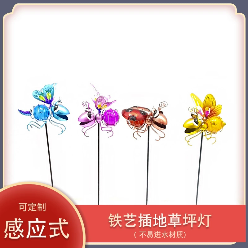Солнечная бабочка Стрекоза пчела наземный светильник Открытый Двор украшения Солнечная лампа от насекомых наземный светильник
