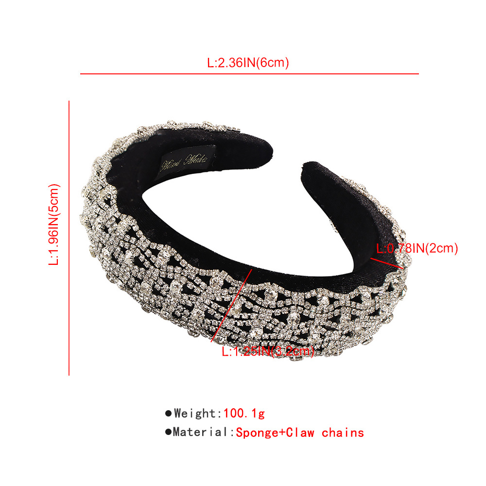 Diamant Bandeau De Luxe Mode Accessoires Pour Cheveux Anneau De Cheveux Magnésium Pédicule Bijoux En Gros Nihaojewelry display picture 1