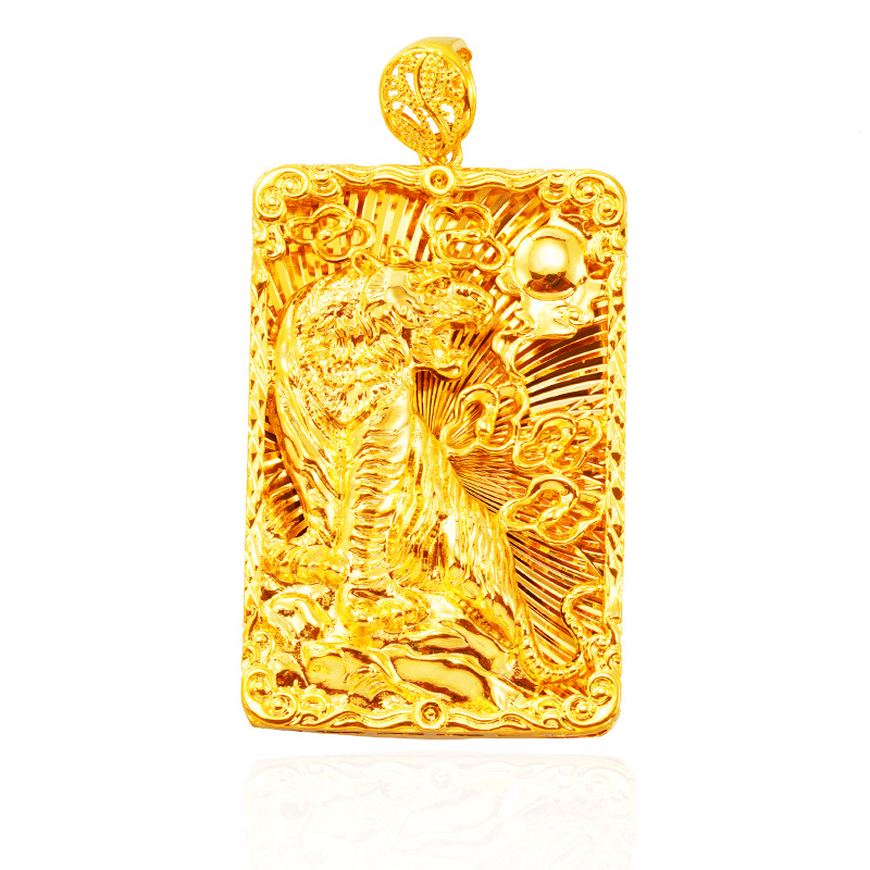 Estilo étnico Qi Tian da Sheng Fang marca Vietnam arena oro colgante hombres imitación 24K tigre de oro Xiao Tian colgante joyería al por mayor