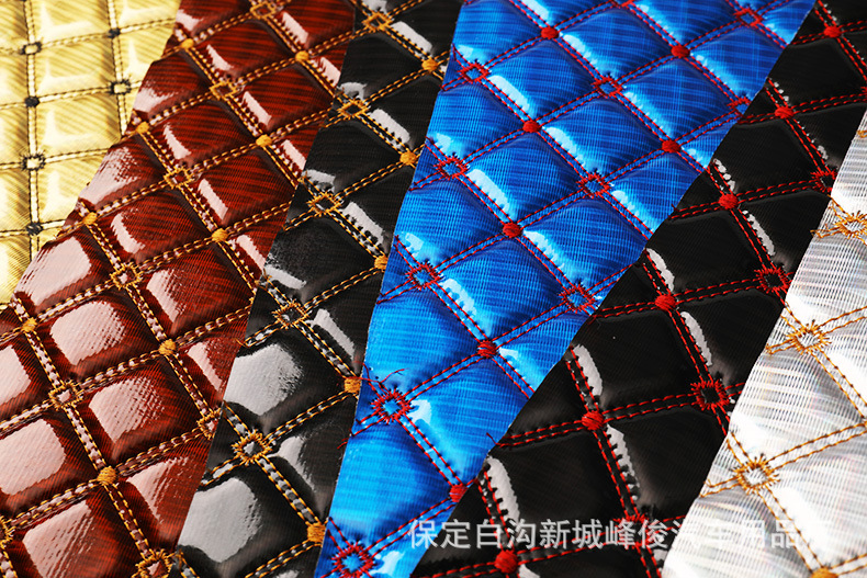 汽车脚垫皮革卷材坐垫坐套后备厢垫绗绣材料