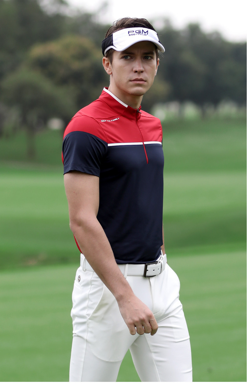 Áo thun golf nam ngắn tay thoáng khí nhanh khô — YF255-Đỏ Trắng, YF247-Áo màu xanh navy xám, YF263 ngắn tay trắng xám, YF255-Trắng Đen chi tiết 17