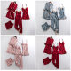 Pajamas women's 2020 Summer new Ice Silk five-piece nightgown nightgown with chest pad home clothes a generation of hair