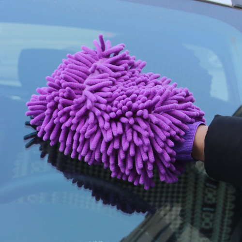 Car wash gloves Double-sided chenille car cleaning gloves Microfiber dusting gloves