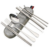 Handheld tableware stainless steel, straw, chopsticks, set