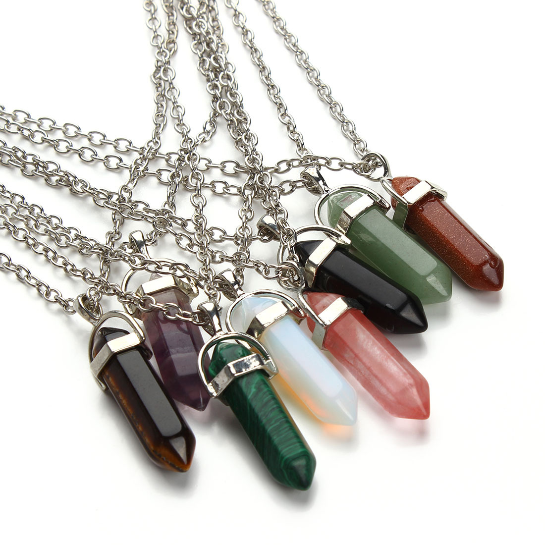 Bullet Crystal Pendant Necklace Fashion Couple Jewelry Wholesale display picture 1