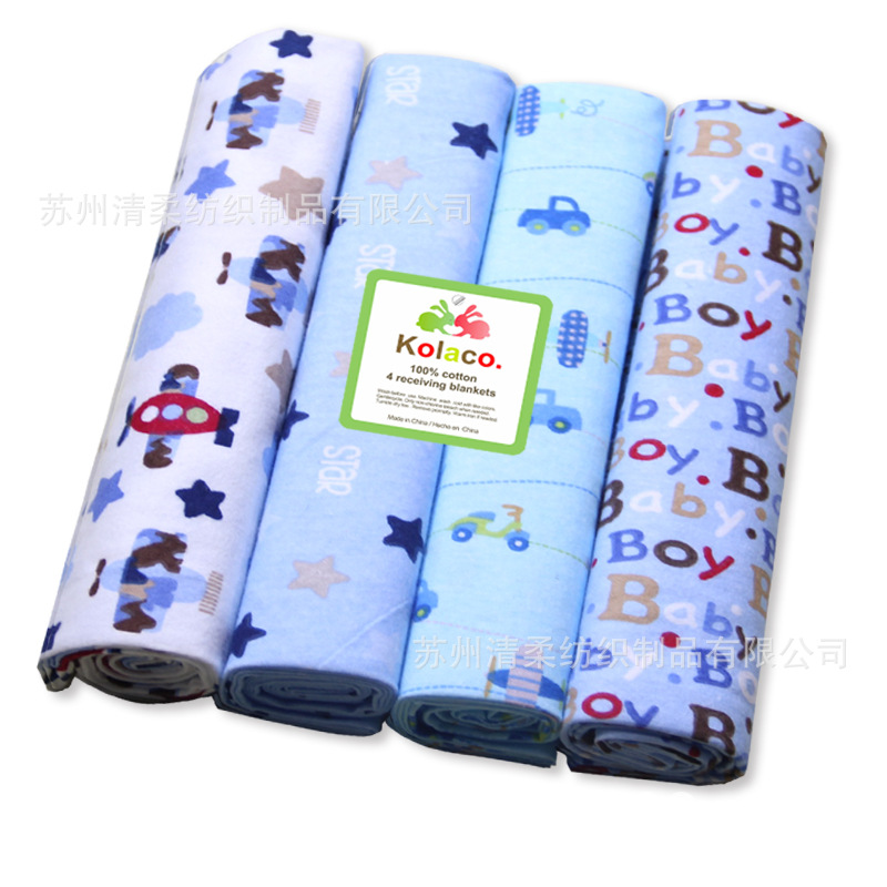 flannel blanket 棉法兰绒婴儿包布 绒布 棉毯4条装襁褓用品-阿里巴巴