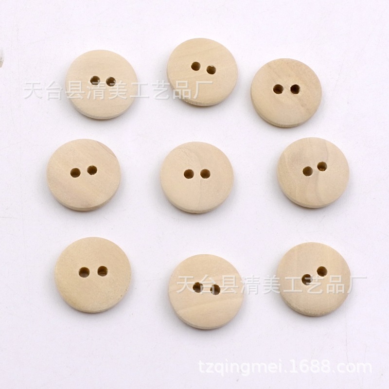 15mm pintado impreso botón madera decorativo impreso Bowl hebilla/Pan hebilla 100 un paquete