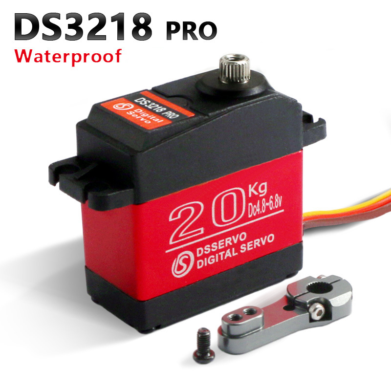 DS3218 PRO 数字舵机 180度不锈钢齿轮  20KG 机械臂伺服器防水