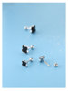Earrings, trend small screw for sleep