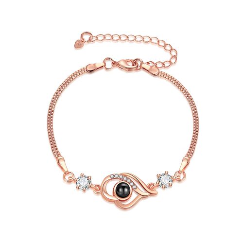Factory Direct Sale 100 Languages I Love You Projector Bracelet Couple Custom Simple Gift for Girlfriend Korean Style Women's Jewelry