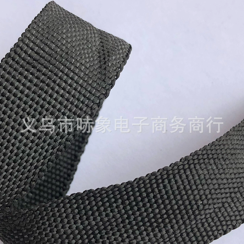 Ribbon wholesale 2cm 900D pyrine pocket wrapper woven webbing environmentally friendly color schoolbag flat lines band band