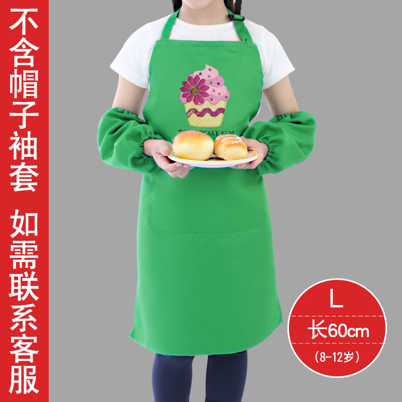 Niños de dibujos animados coreanos jugar casa cocina niños y niñas bebé arte pintura delantal logotipo personalizado