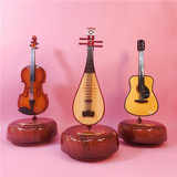 (Трансграничная торговля), ретро классическая музыкальная шкатулка, музыкальные инструменты, скрипка, крутящаяся гитара, ностальгия, новая коллекция