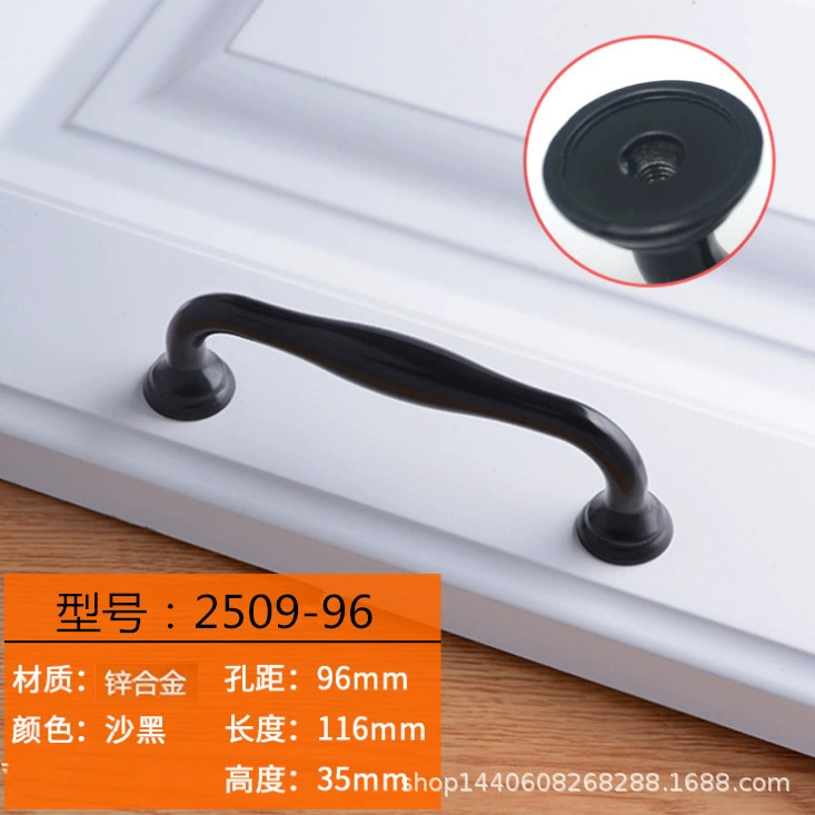 American Black Cabinet Wardrobe Hand Hand Door Door Door Door Door Modern Simple Furniture European -style Hardware Hand