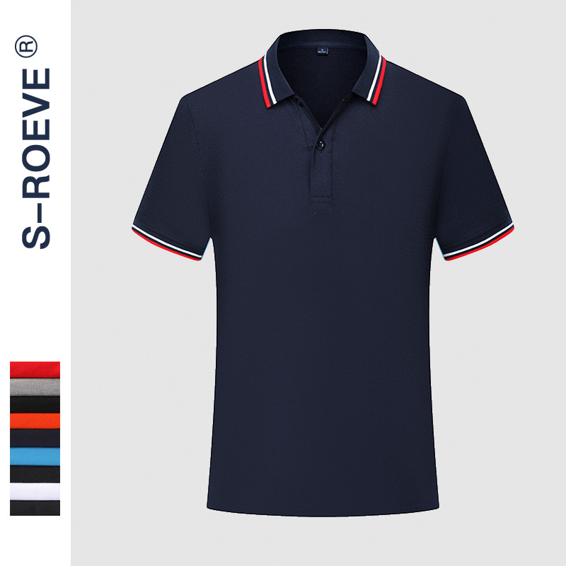 夏季翻领刺绣棉短袖t恤工作服印字图logo企业文化广告衫Polo衫|ms