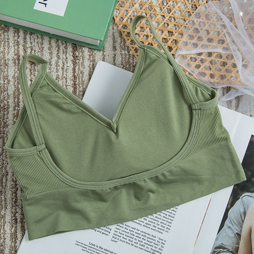 Kaka's same U-shaped beautiful back sports vest suspender sexy wrap bra tube top no steel ring women's underwear