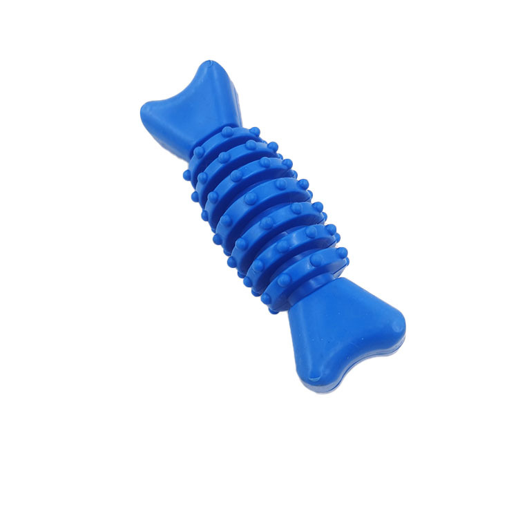 Venta directa de fábrica TPR medio espina hueso juguete goma molar dientes mordedura-resistente perro juguete para mascotas juguete al por mayor