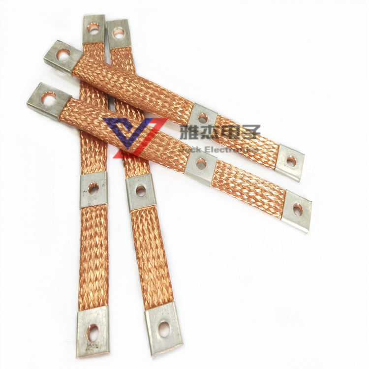 环保多孔铜导电带 镀锡铜编织线软连接 防雷铜导线 法兰跨接线