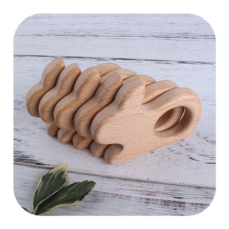 Nuevo bebé conejo haya juguete mordedor bebé molar teether pezón cadena pulsera DIY accesorios de la joyería
