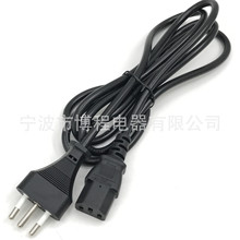 AC意大利台式电脑电源线三芯意大利三插巴西插头3X075平方1.5米