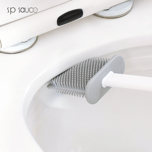 Japanese simple gap toilet brush without dead corners toilet silicone brush wall-mounted bathroom household cleaning brush