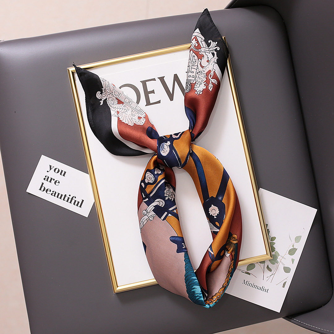 Versatile Imitation Silk Scarf For Women Korean Style Spring_voghion.com