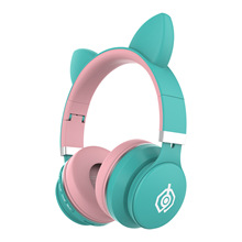 時尚創意貓耳朵藍牙耳機LED031可折疊頭戴式發光貓耳5.0無線耳機