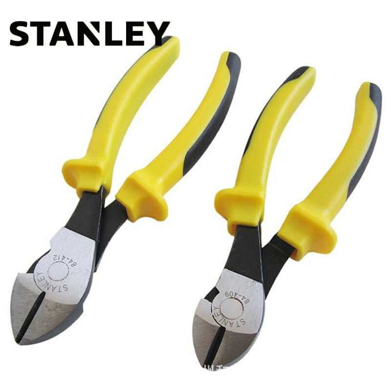 Инструмент STANLEY плоскогубцы 6 дюймов 7 дюймов двухцветная ручка диагональные плоскогубцы 84-409-23/84-412-23