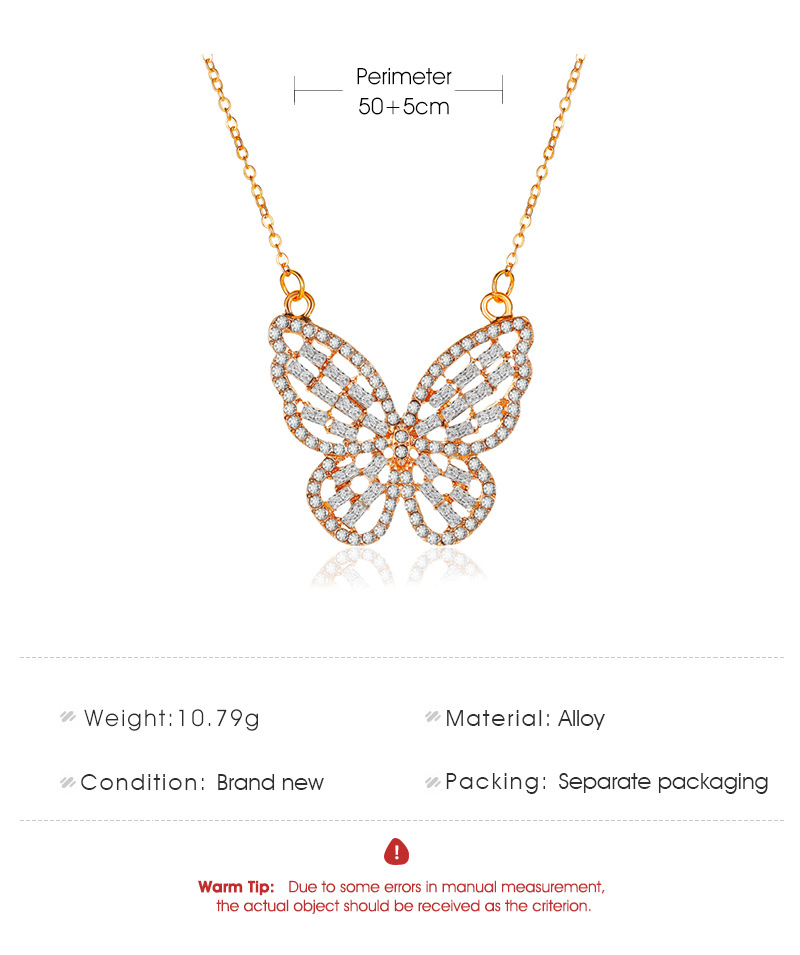 Butterfly Alloy Plating Women's Necklace display picture 1