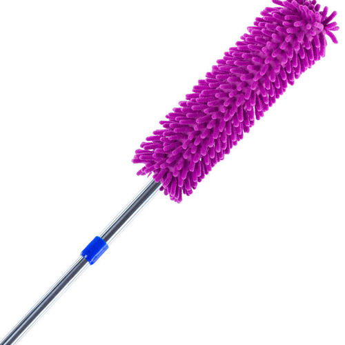 Chenille electrostatic dust removal feather duster household retractable curved car dust removal cleaning brush dust duster