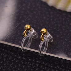 diy饰品配件不易过敏树脂隐形夹u形夹金属插针有吊耳环厂家批发