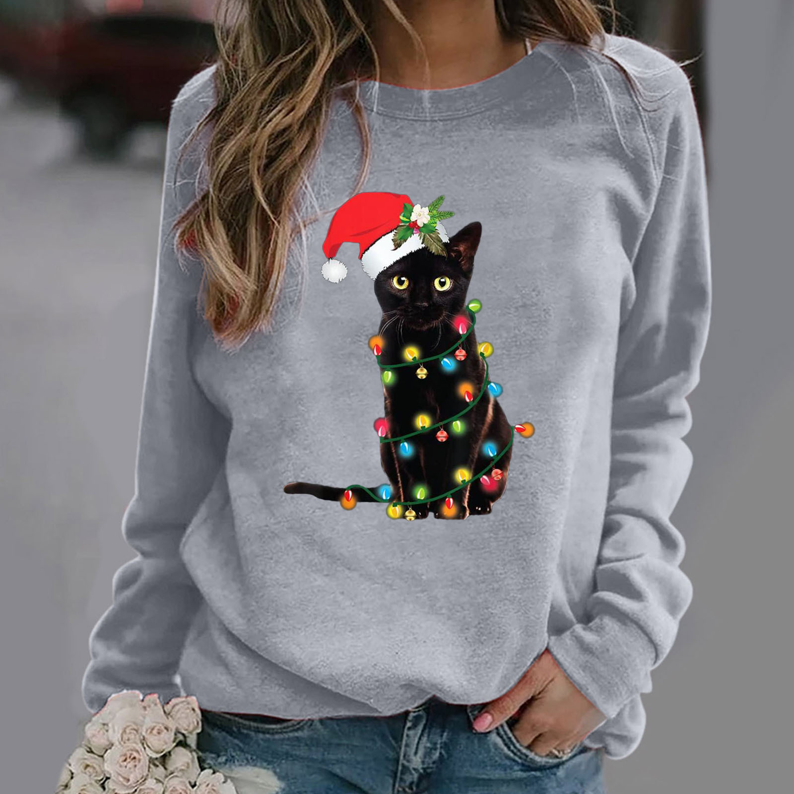 Women's Hoodie Long Sleeve Hoodies & Sweatshirts Printing Casual Cat display picture 1